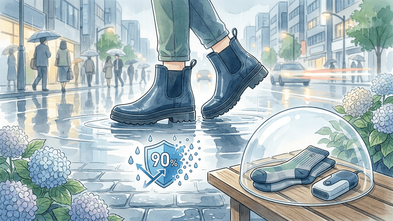 【2026年最新】梅雨通勤で絶対濡れない!快適グッズ5選と賢い服装術