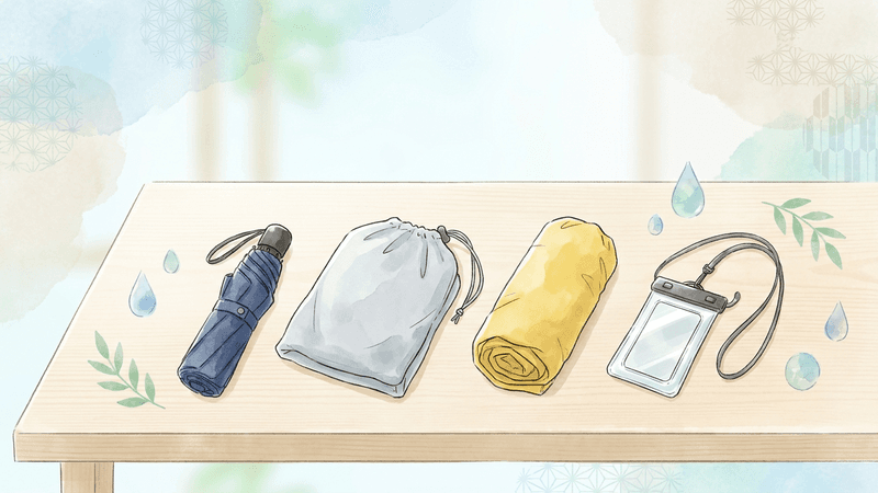 【驚き!】2026年、急な雨・ゲリラ豪雨に「10分で完璧」な備えと便利グッズ3選