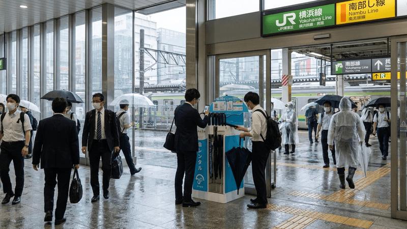 アイカサ JR東日本で200駅へ拡大!横浜線・南武線など4路線19駅追加で雨の日も安心