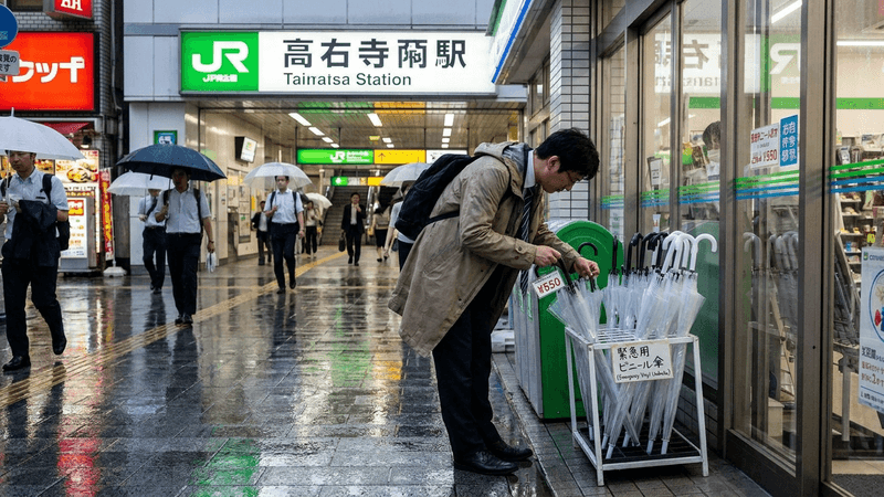 【2026年版】駅で急な雨でも安心!傘購入スポット5選&最安300円の探し方