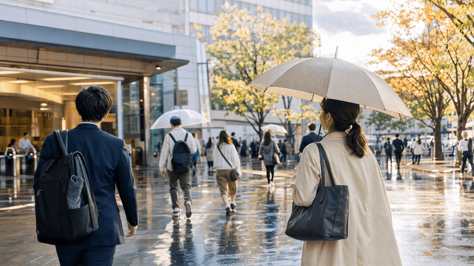 2026年秋の急な雨対策!通勤・デートを快適にするスマートな持ち物とレンタル傘活用術