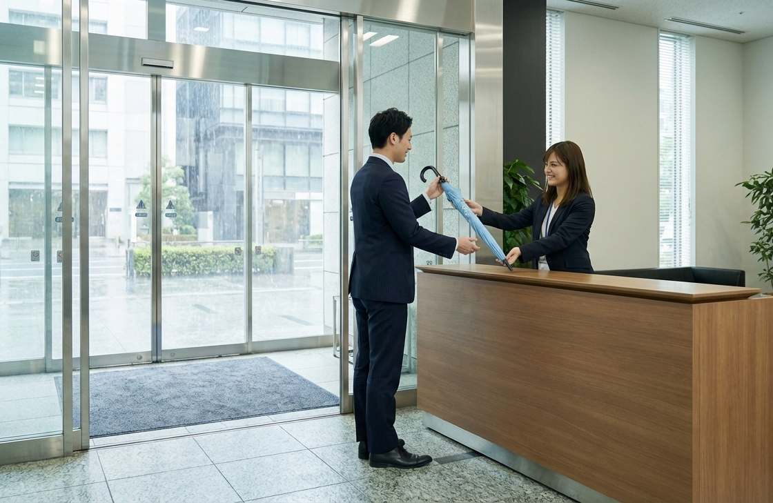 来社者対応のイメージ